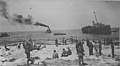 British soldiers watching on "Haim Arlosoroff" (ship) at the beach near Haifa, 28 February 1947