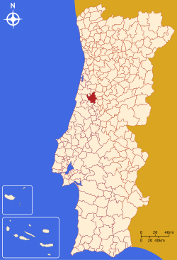 Lokasi Munisipalitas Coimbra di Portugal