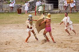 Spettacolo gladiatorio a Carnuntum (Austria, 2007).