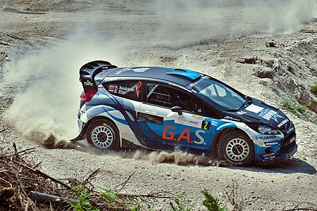 Hermann Neubauer and Bernhard Ettel on Ford Fiesta RS WRC