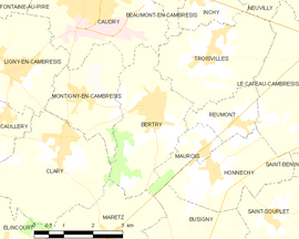 Mapa obce Bertry