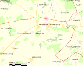 Mapa obce Molinons