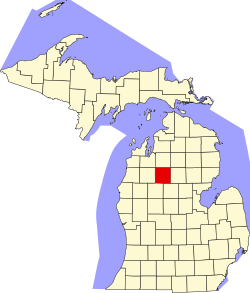 Karte von Missaukee County innerhalb von Michigan