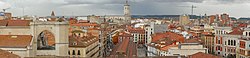 Panoramic view of downtown Valladolid and Valladolid Cathedral