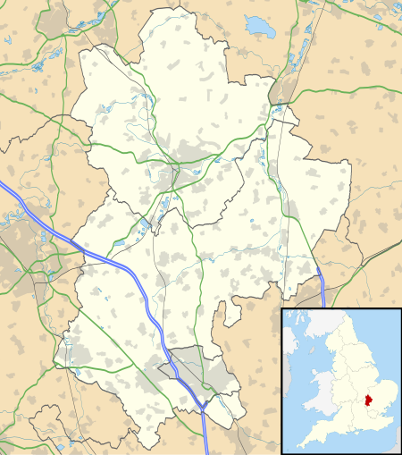 Mapa konturowa Bedfordshire