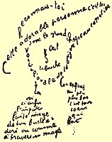 ギヨーム・アポリネールのカリグラム(1915)
