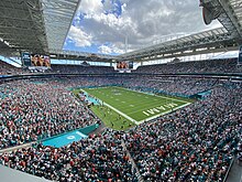 Interior of updated Hard Rock Stadium