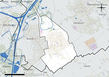 Carte hydrographique de la commune.