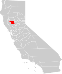 Locatie van Colusa County in Californië
