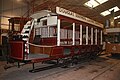 The preserved tram at Crich.