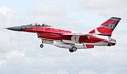A dán légierő egyil Block 10-es F–16AM-je