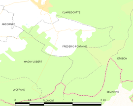 Mapa obce Frédéric-Fontaine