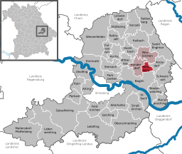 Läget för Windberg i Landkreis Straubing-Bogen