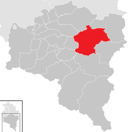 Poloha obce Dalaas v okrese Bludenz (klikacia mapa)