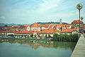 Den gamle bydel og floden Drava