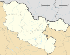 Mapa konturowa Mozeli, w centrum znajduje się punkt z opisem „Maxstadt”