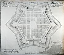 Festung Neuhäusel ca. 1680, heute Nové Zámky (Slowakei); ca. 500 km vor Karlovac