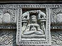 Over the doorway of the Buddhist Monastery 1 at Ratnagiri, Odisha