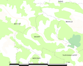 Mapa obce Bagert