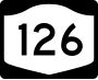 New York State Route 126 marker