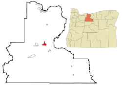 Location of Tygh Valley, Oregon