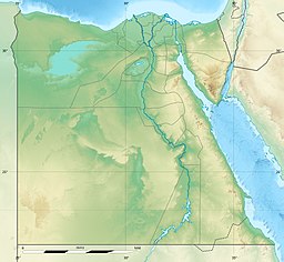 Damiettas läge på karta över Egypten.