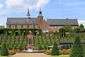 Kamp-Lintfort, Kloster Kamp vom Terrassengarten aus gesehen