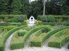Jardin d'agrément d'une maison de maître aux Pays-Bas.