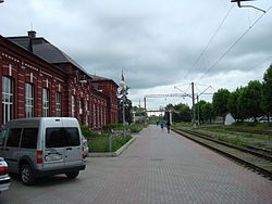 Beslanin rautatieasema, alempana kaupungin sijainti Pohjois-Ossetia-Alanian kartalla