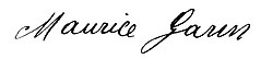 Maurice Garins signatur