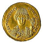 Coin depicting تئودوریک بزرگ (۴۷۵–۵۲۶) پادشاهی استروگتیک