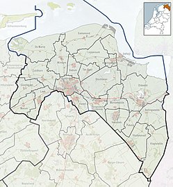Maps of the Netherlands and Groningen with the location of Weiwerd