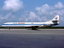 Super Caravelle SE-210 from extinted France Company Air Inter 1980