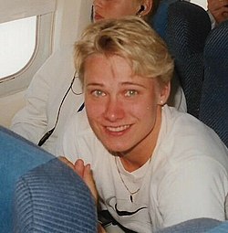 Heli Rantanen matkalla Budapestin EM-kilpailuihin 1998.