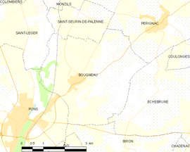 Mapa obce Bougneau