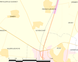 Mapa obce Goyencourt