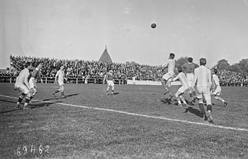 Action de jeu d'un match de football