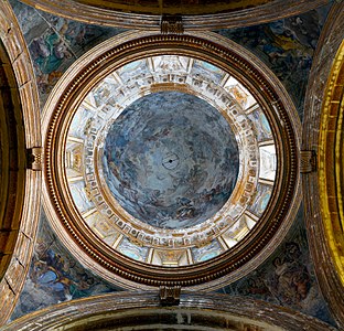 Fresques de Paolo de Matteis dans la coupole de l'église Santa Caterina a Formiello (1712)