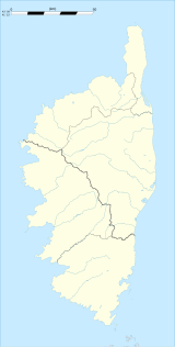 Bonifacio trên bản đồ Corsica