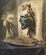 Dodenmasker van schilder Wiertz door Frans Mortelmans