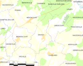 Mapa obce Einvaux
