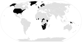 Země s protestantskou většinou v roce 2010.