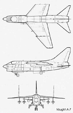 Ảnh chiếu ba chiều chiếc A-7E Corsair II