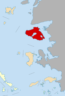 Situo de la regiono Norda Egeo