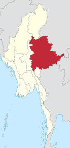 Poziția regiunii Statul Shan
