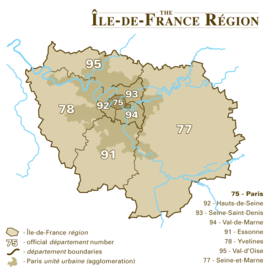 Ableiges trên bản đồ Île-de-France (region)