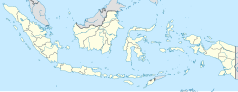 Mapa konturowa Indonezji, w lewym górnym rogu znajduje się punkt z opisem „Banda Aceh”