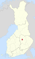 Location of Maaninka in Finland