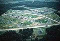 Der US-Stützpunkt Wüschheim Air Station (Raketenstellung Pydna) in Westdeutschland mit sechs Ready Storage Shelter (RSS) für 96 Marschflugkörper