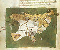 Mapa da illa por Cristoforo Buondelmonti (1420)